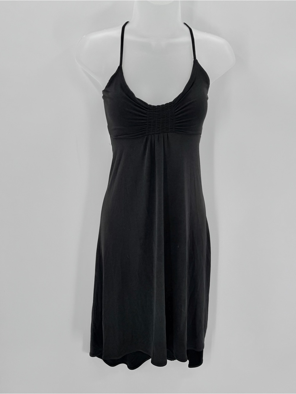 Moda International Dress Womens XS Black Y2K Semiformal Sexy Tie Back 2000s READ